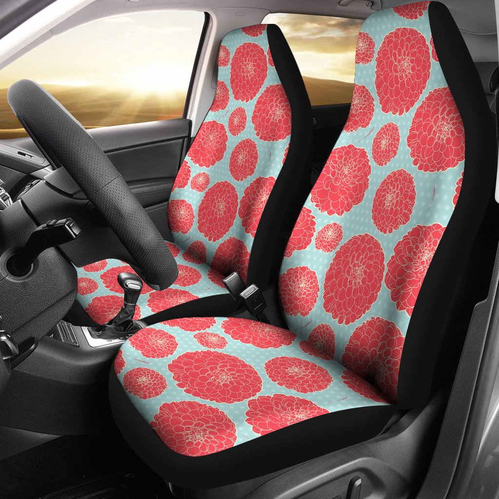 Marigold Pattern Print Design MR03 Universal Fit Car Seat Covers-JorJune