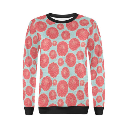 Marigold Pattern Print Design MR03 Women Long Sleeve Sweatshirt-JorJune
