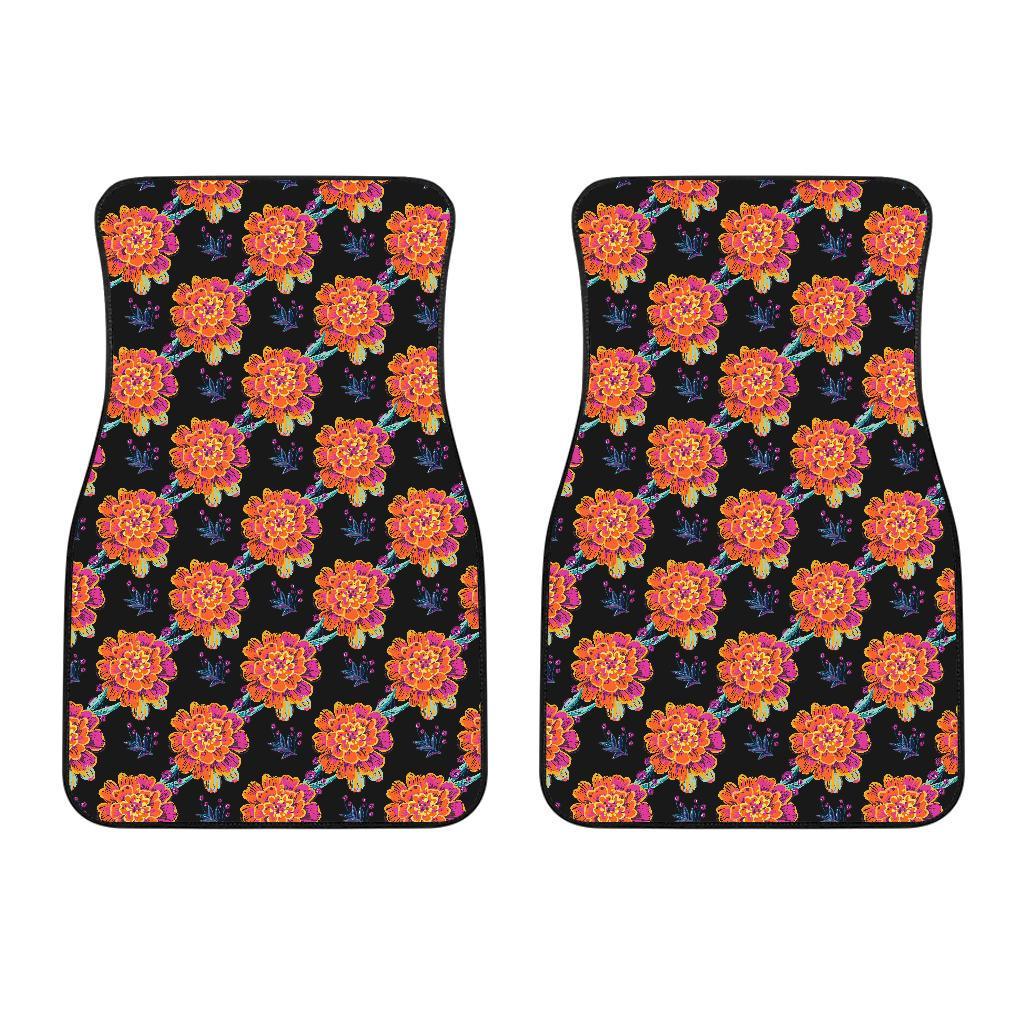 Marigold Pattern Print Design MR04 Car Floor Mats-JORJUNE.COM
