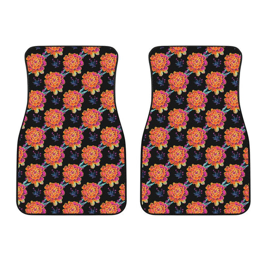 Marigold Pattern Print Design MR04 Car Floor Mats-JORJUNE.COM