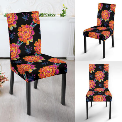 Marigold Pattern Print Design MR04 Dining Chair Slipcover-JORJUNE.COM