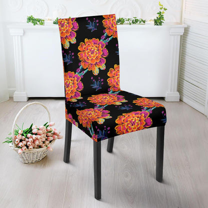 Marigold Pattern Print Design MR04 Dining Chair Slipcover-JORJUNE.COM