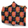 Marigold Pattern Print Design MR04 Hooded Blanket-JORJUNE.COM