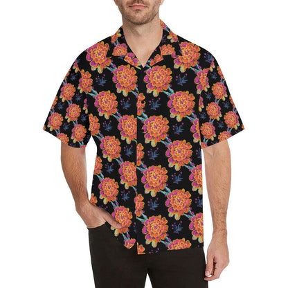 Marigold Pattern Print Design MR04 Men Hawaiian Shirt-JorJune