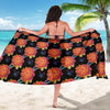 Marigold Pattern Print Design MR04 Sarong Pareo Wrap-JORJUNE.COM