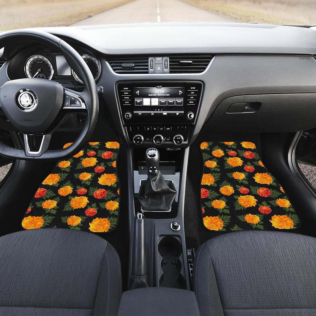 Marigold Pattern Print Design MR05 Car Floor Mats-JORJUNE.COM