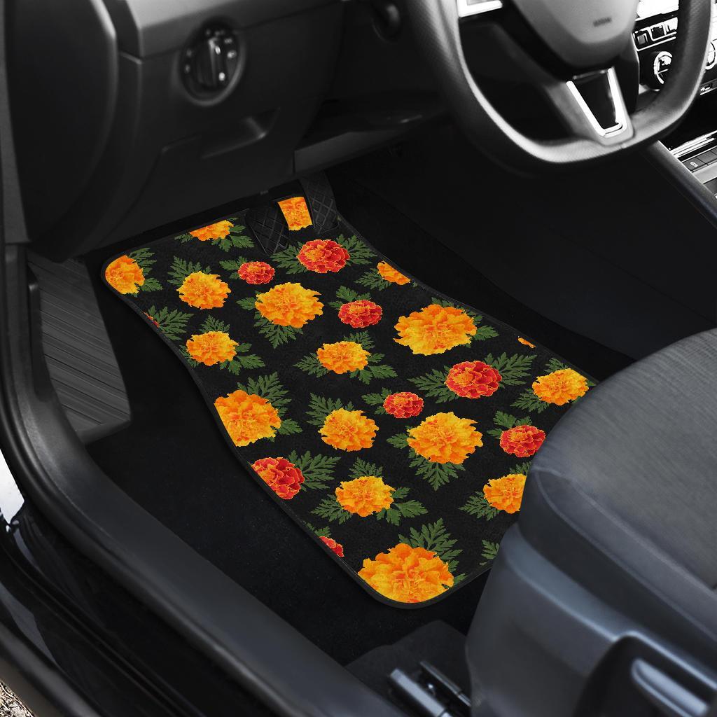 Marigold Pattern Print Design MR05 Car Floor Mats-JORJUNE.COM