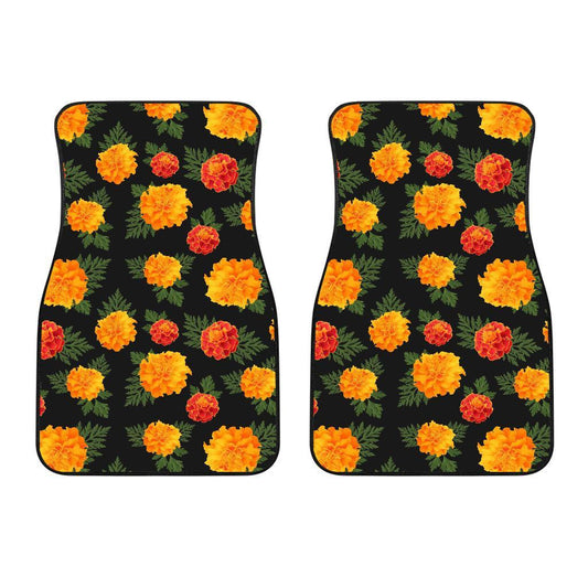 Marigold Pattern Print Design MR05 Car Floor Mats-JORJUNE.COM