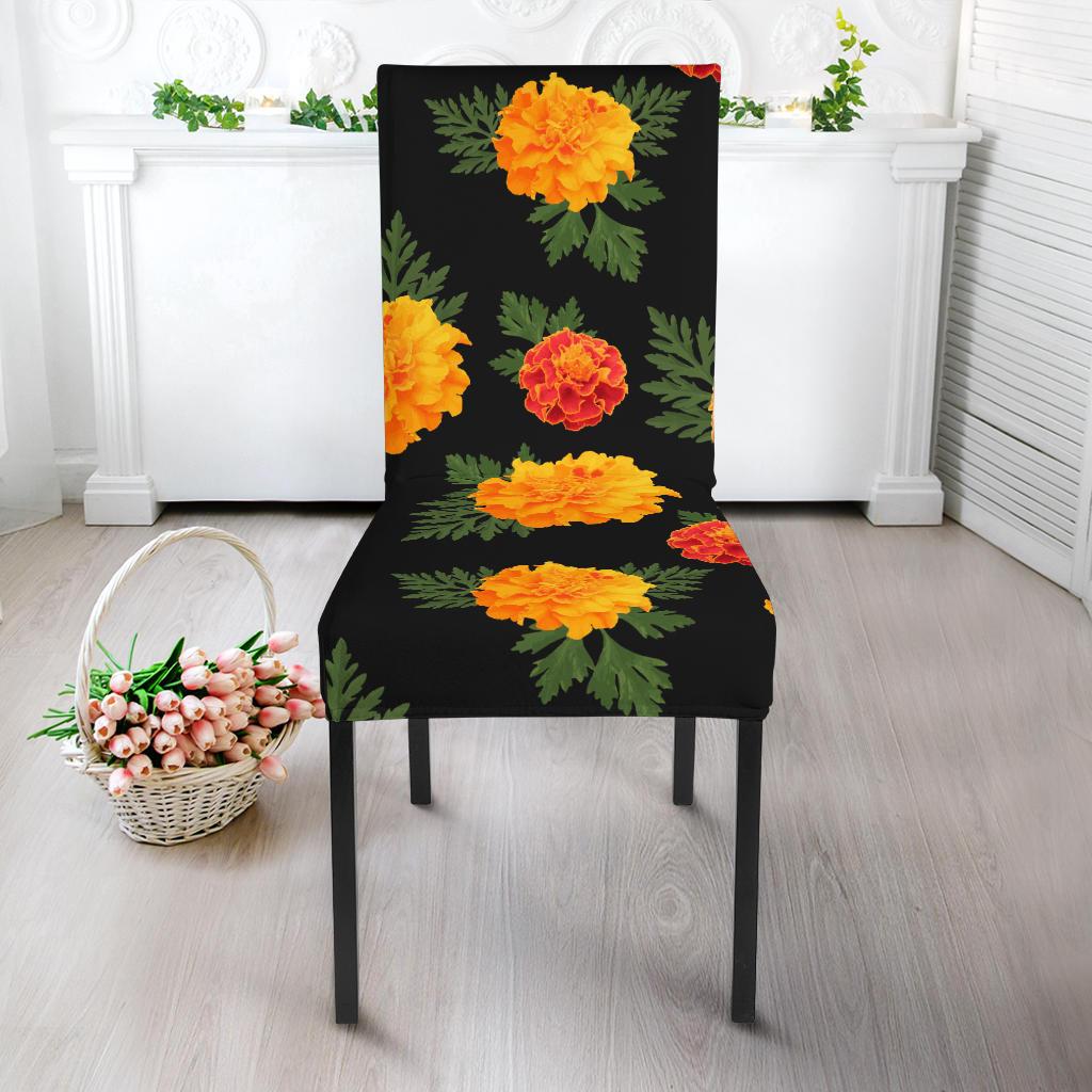 Marigold Pattern Print Design MR05 Dining Chair Slipcover-JORJUNE.COM