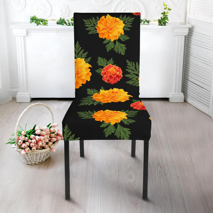 Marigold Pattern Print Design MR05 Dining Chair Slipcover-JORJUNE.COM