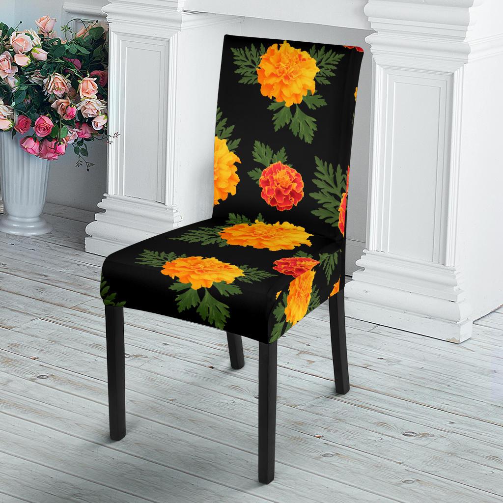 Marigold Pattern Print Design MR05 Dining Chair Slipcover-JORJUNE.COM