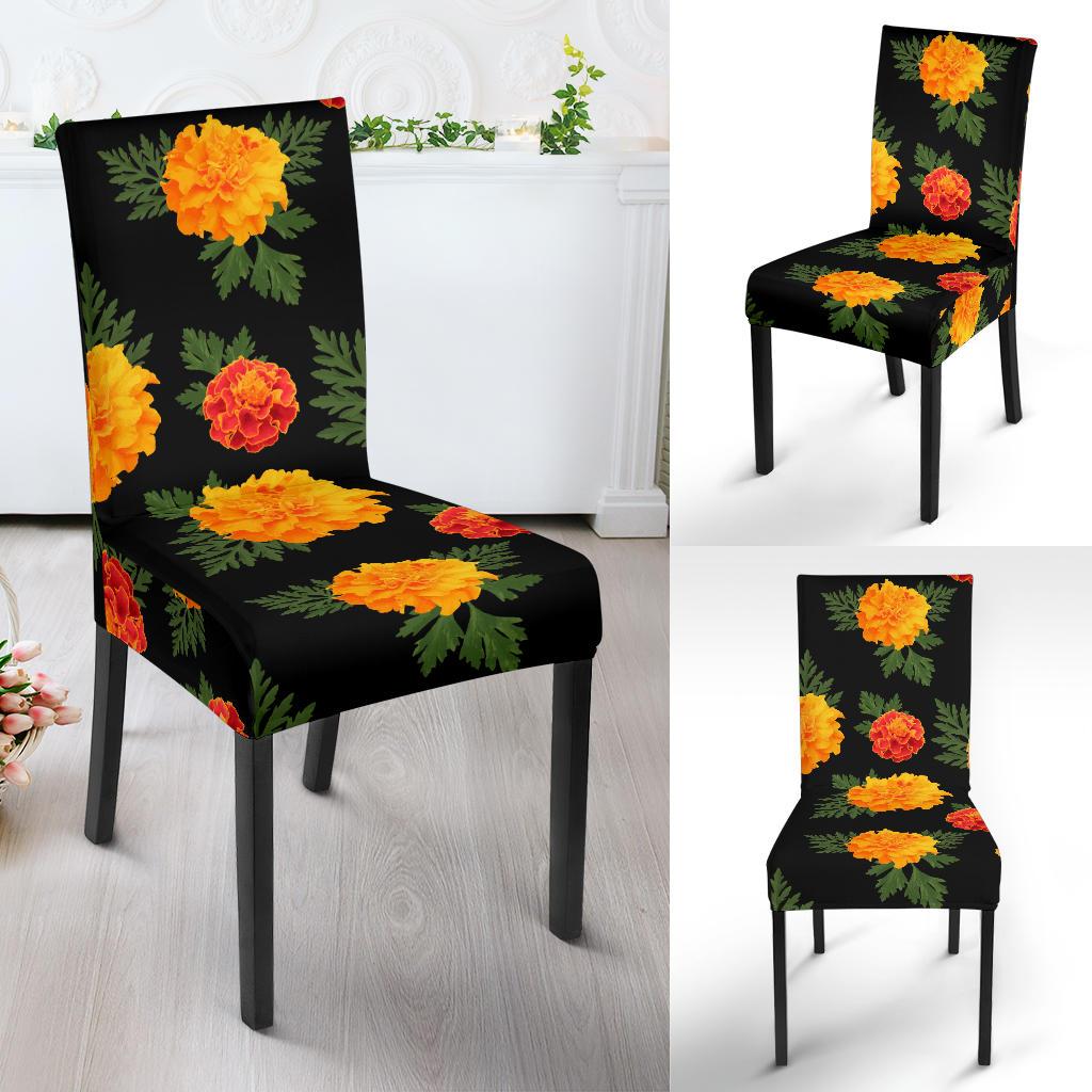 Marigold Pattern Print Design MR05 Dining Chair Slipcover-JORJUNE.COM