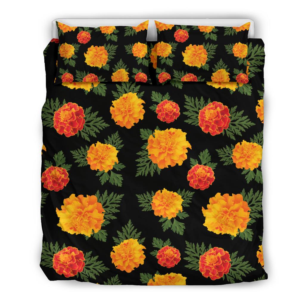 Marigold Pattern Print Design MR05 Duvet Cover Bedding Set-JORJUNE.COM