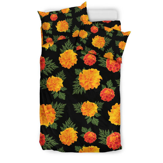 Marigold Pattern Print Design MR05 Duvet Cover Bedding Set-JORJUNE.COM