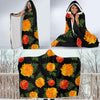 Marigold Pattern Print Design MR05 Hooded Blanket-JORJUNE.COM