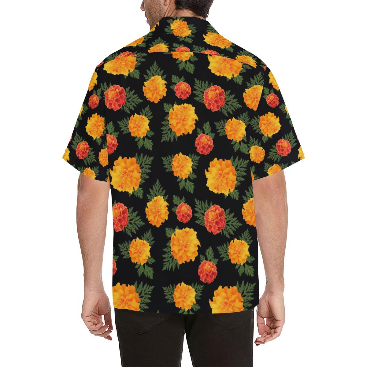 Marigold Pattern Print Design MR05 Men Hawaiian Shirt-JorJune