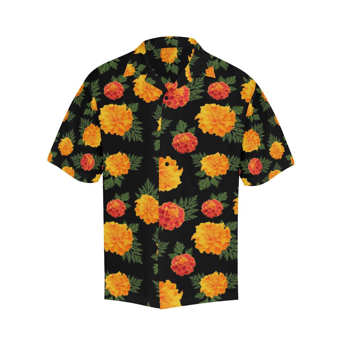 Marigold Pattern Print Design MR05 Men Hawaiian Shirt-JorJune