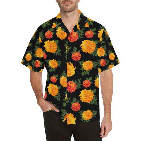 Marigold Pattern Print Design MR05 Men Hawaiian Shirt-JorJune