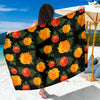 Marigold Pattern Print Design MR05 Sarong Pareo Wrap-JORJUNE.COM