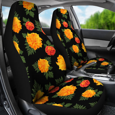 Marigold Pattern Print Design MR05 Universal Fit Car Seat Covers-JorJune