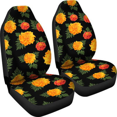 Marigold Pattern Print Design MR05 Universal Fit Car Seat Covers-JorJune