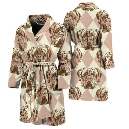 Mastiffs Pattern Print Design 01 Men Bathrobe-JORJUNE.COM