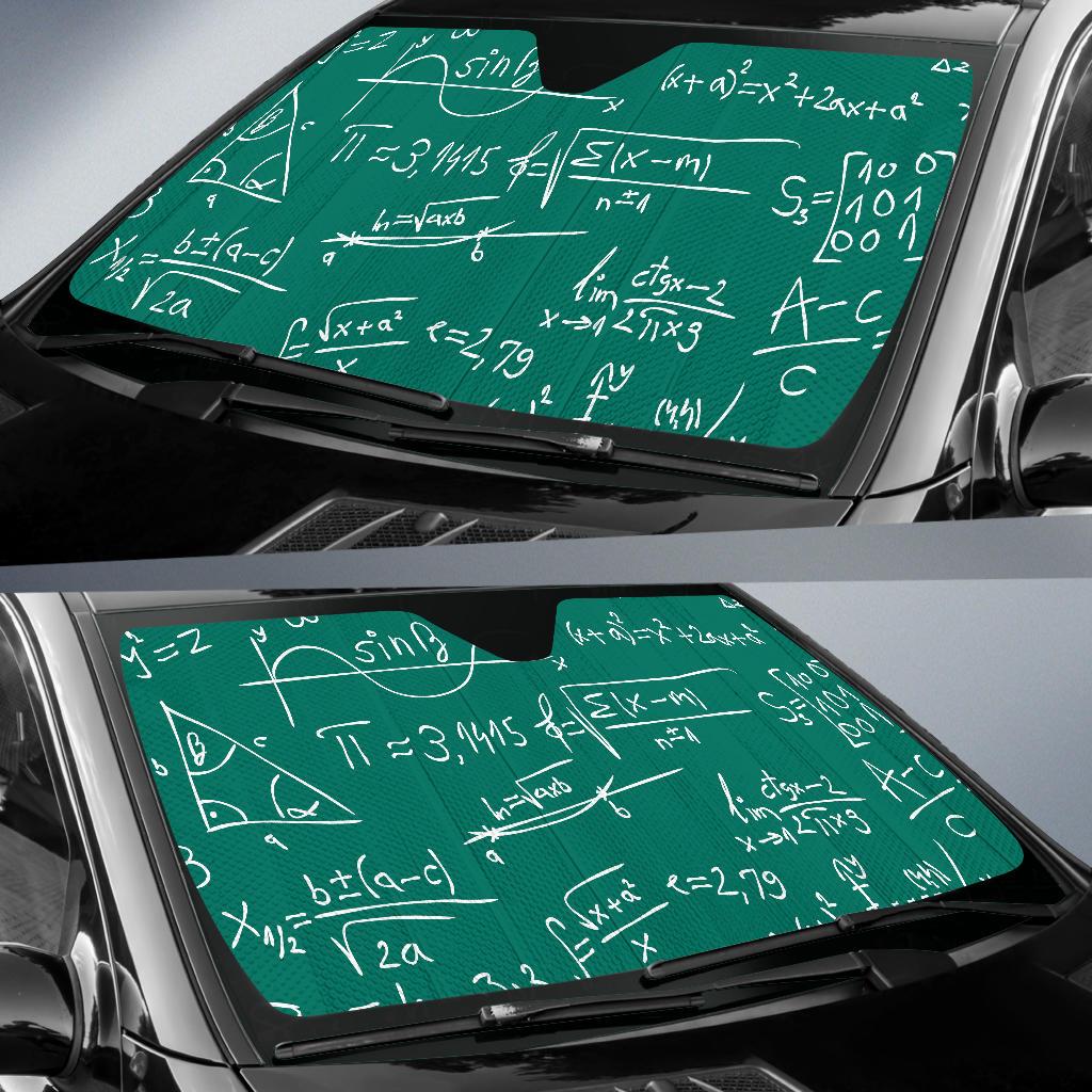 Math Pattern Print Design 01 Car Sun Shades-JORJUNE.COM
