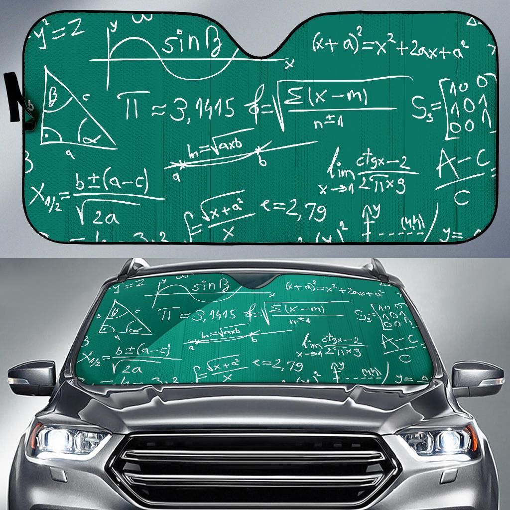 Math Pattern Print Design 01 Car Sun Shades-JORJUNE.COM