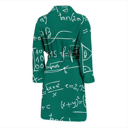 Math Pattern Print Design 01 Men Bathrobe-JORJUNE.COM
