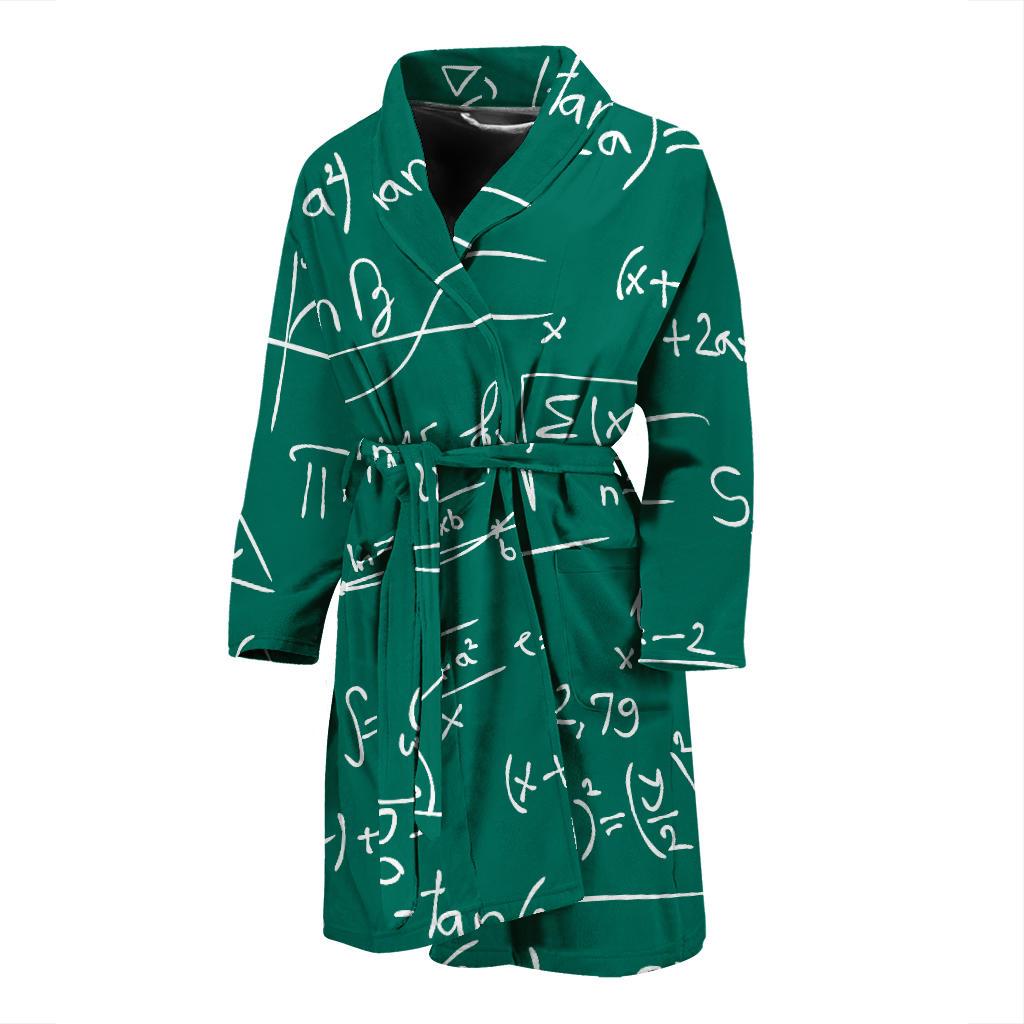 Math Pattern Print Design 01 Men Bathrobe-JORJUNE.COM