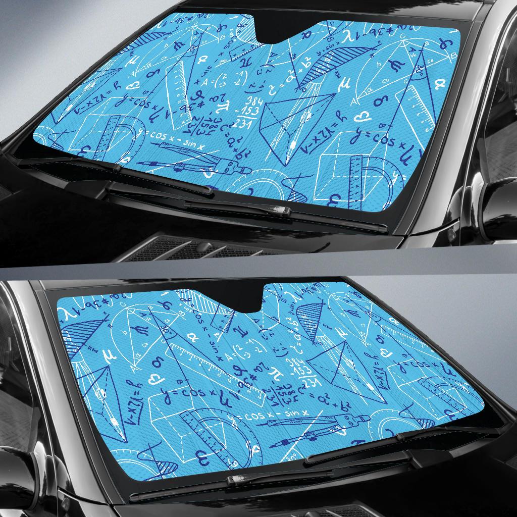 Math Pattern Print Design 02 Car Sun Shades-JORJUNE.COM