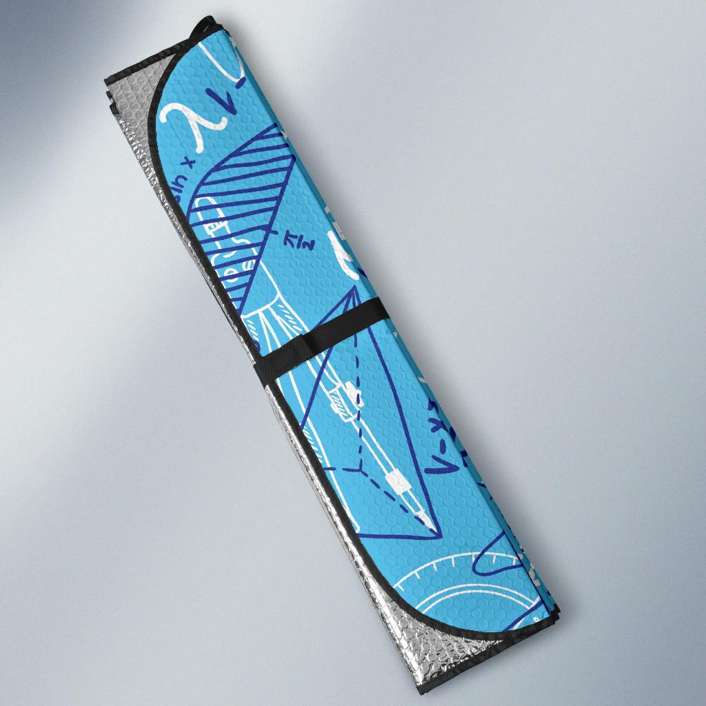 Math Pattern Print Design 02 Car Sun Shades-JORJUNE.COM