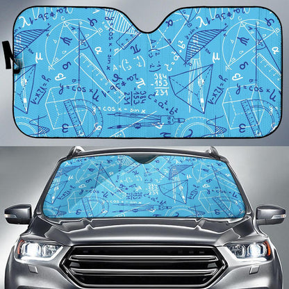 Math Pattern Print Design 02 Car Sun Shades-JORJUNE.COM