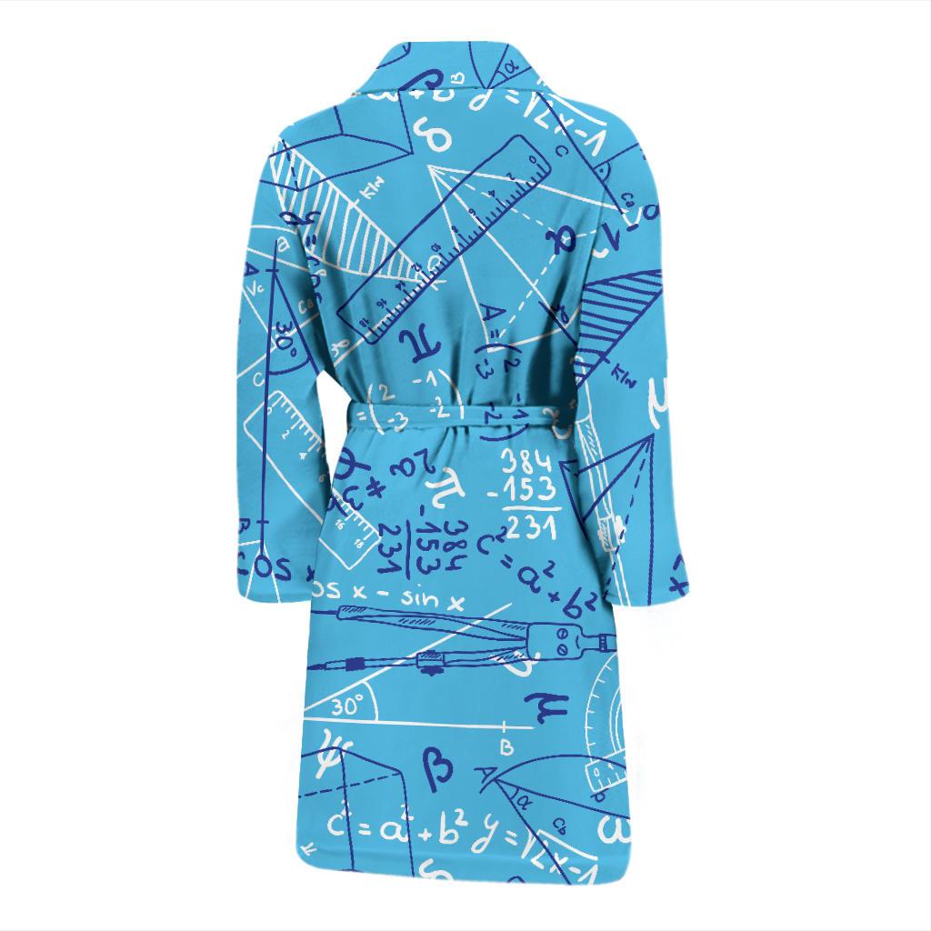 Math Pattern Print Design 02 Men Bathrobe-JORJUNE.COM