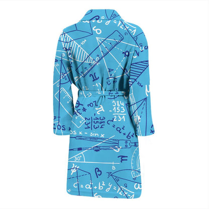 Math Pattern Print Design 02 Men Bathrobe-JORJUNE.COM