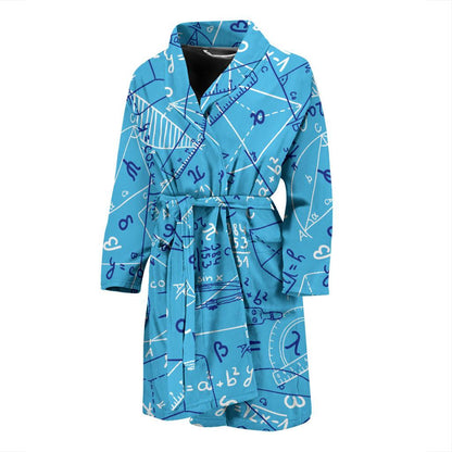 Math Pattern Print Design 02 Men Bathrobe-JORJUNE.COM