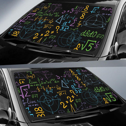 Math Pattern Print Design 03 Car Sun Shades-JORJUNE.COM