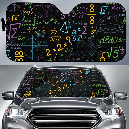 Math Pattern Print Design 03 Car Sun Shades-JORJUNE.COM