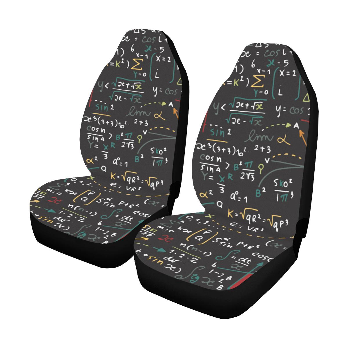 Math Pattern Print Design 04 Car Seat Covers (Set of 2)-JORJUNE.COM