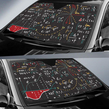Math Pattern Print Design 04 Car Sun Shades-JORJUNE.COM