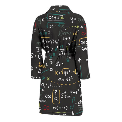 Math Pattern Print Design 04 Men Bathrobe-JORJUNE.COM