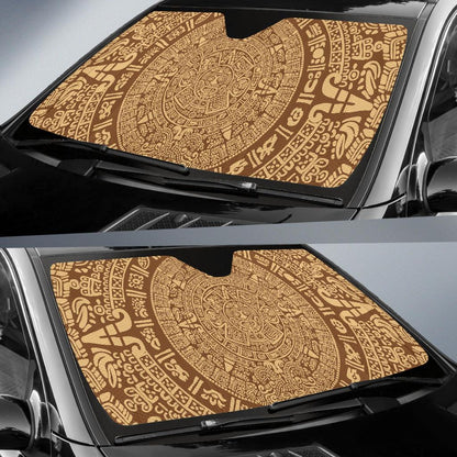 Mayan Pattern Print Design 01 Car Sun Shades-JORJUNE.COM