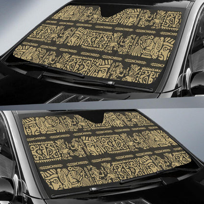 Mayan Pattern Print Design 02 Car Sun Shades-JORJUNE.COM