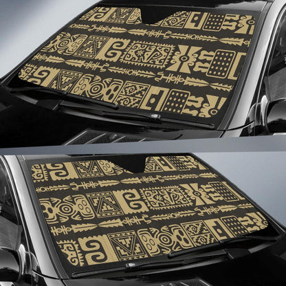 Mayan Pattern Print Design 03 Car Sun Shades-JORJUNE.COM
