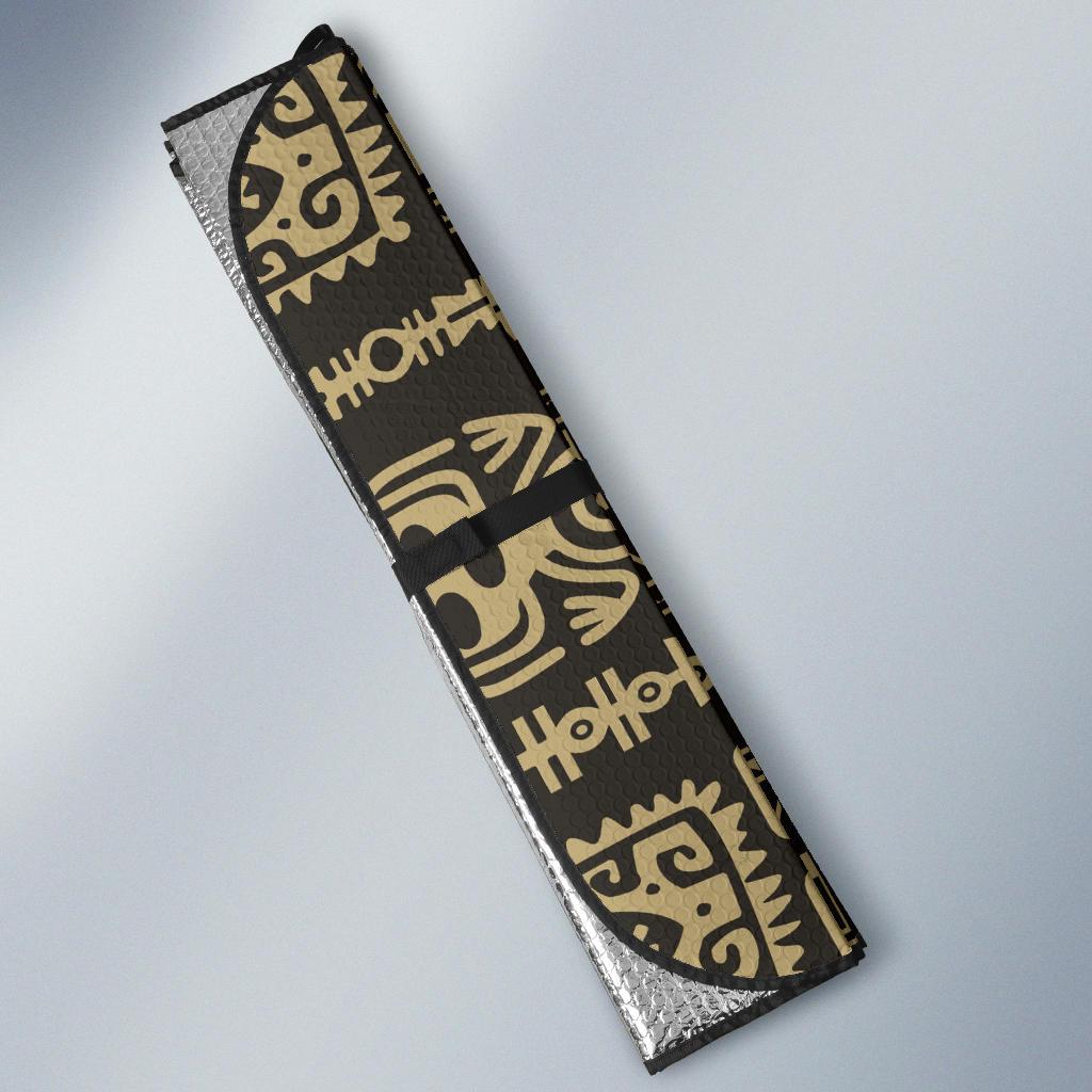 Mayan Pattern Print Design 03 Car Sun Shades-JORJUNE.COM
