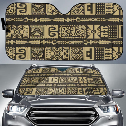 Mayan Pattern Print Design 03 Car Sun Shades-JORJUNE.COM