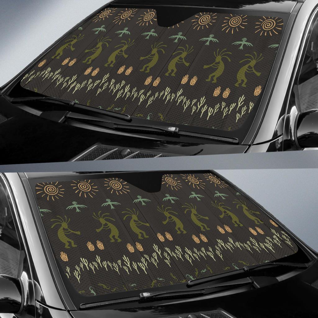 Mayan Pattern Print Design 04 Car Sun Shades-JORJUNE.COM