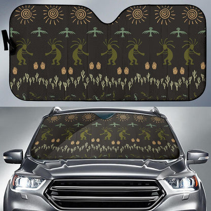 Mayan Pattern Print Design 04 Car Sun Shades-JORJUNE.COM