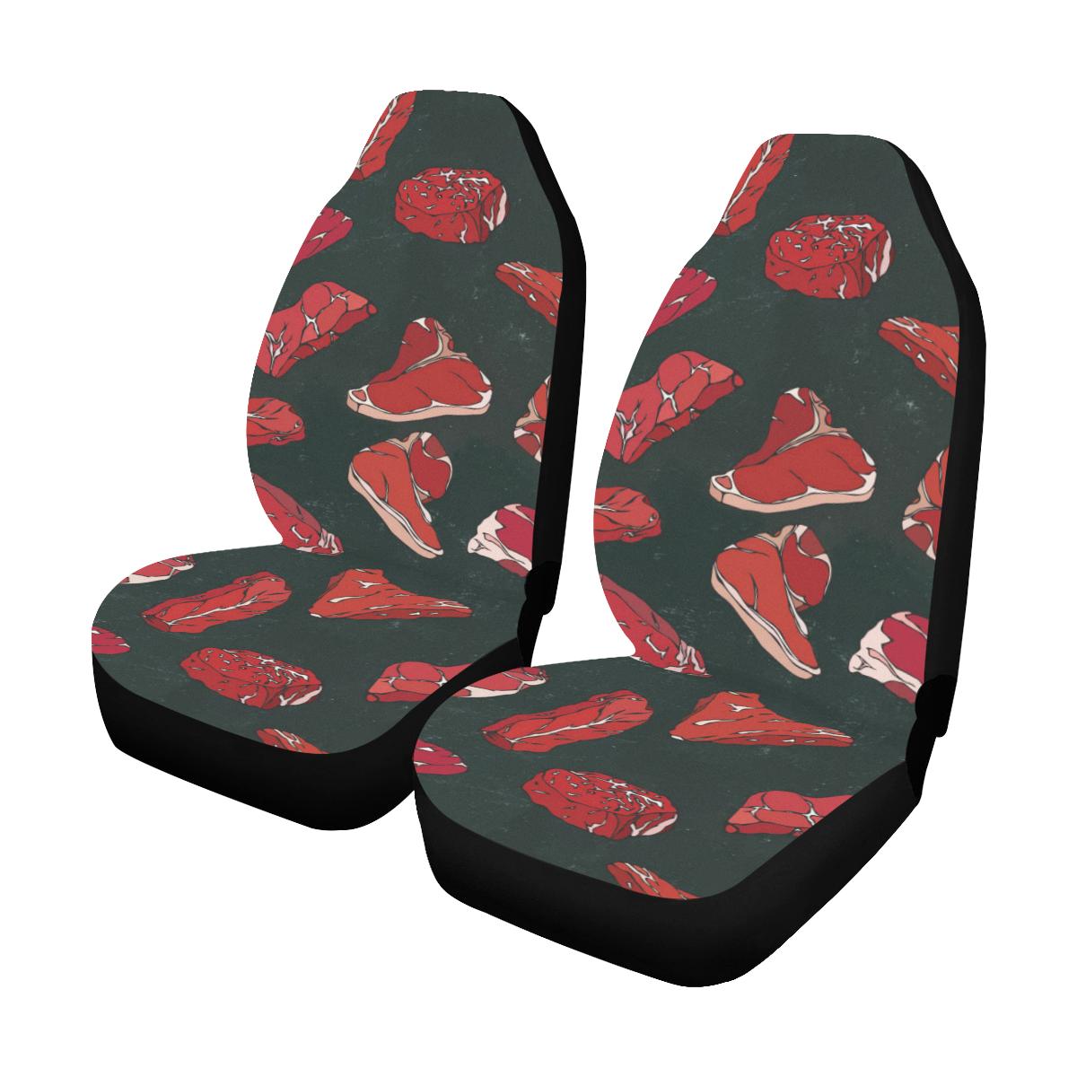 Meat Pattern Print Design 01 Car Seat Covers (Set of 2)-JORJUNE.COM