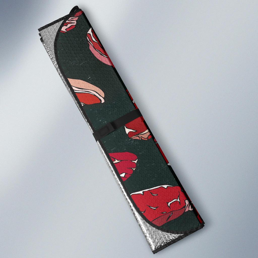 Meat Pattern Print Design 01 Car Sun Shades-JORJUNE.COM